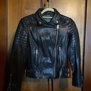 All Saints leather moto jacket